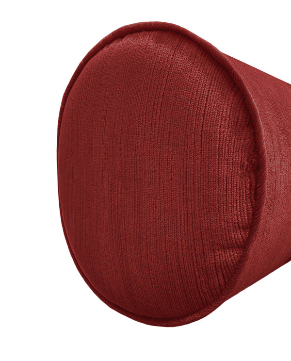 THE BOLSTER :: STRIE VELVET // RHUBARB