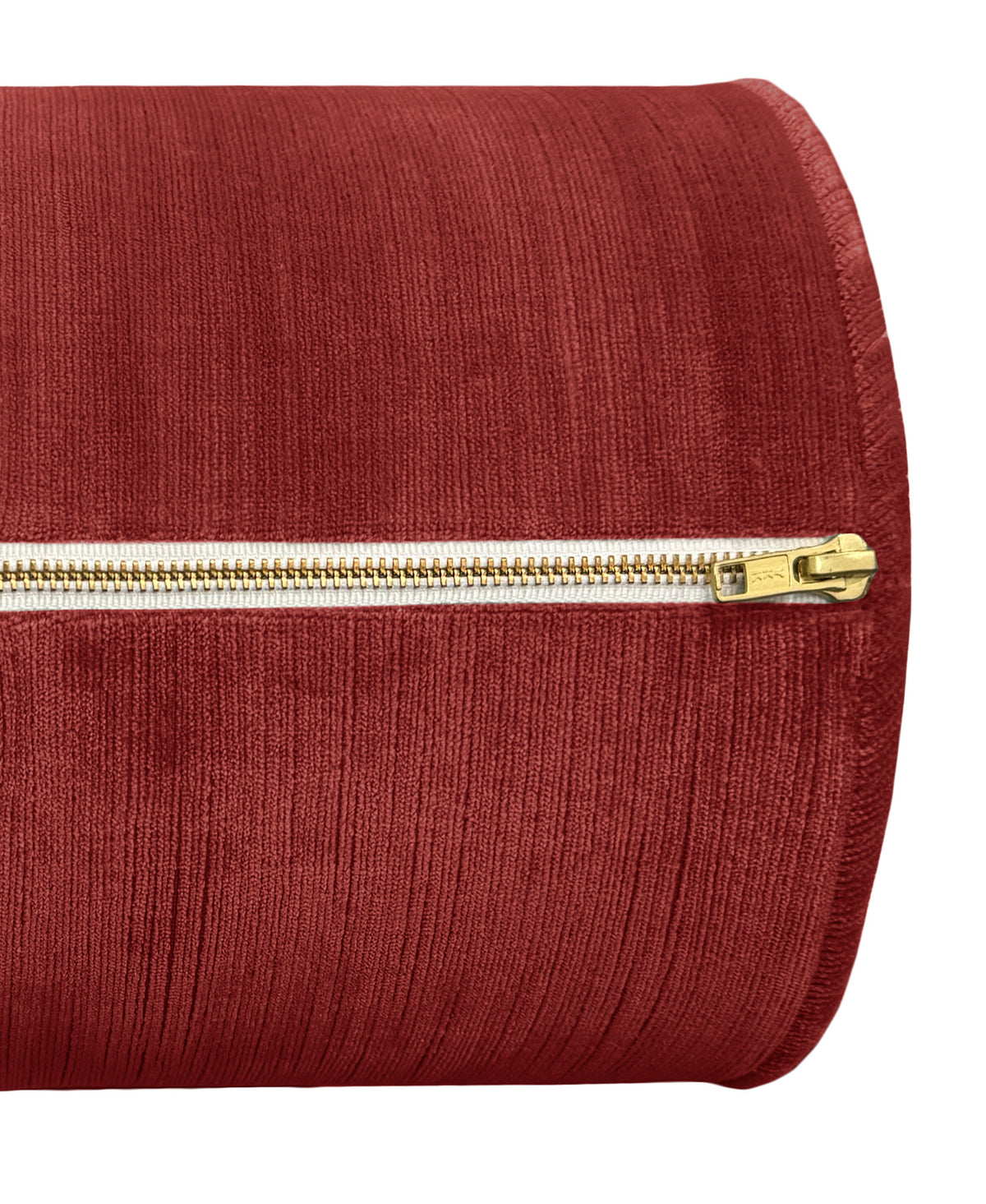 THE BOLSTER :: STRIE VELVET // RHUBARB