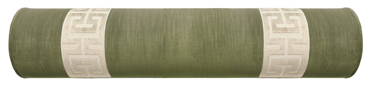 THE BOLSTER :: STRIE VELVET // SPANISH MOSS + GREEK TRIM