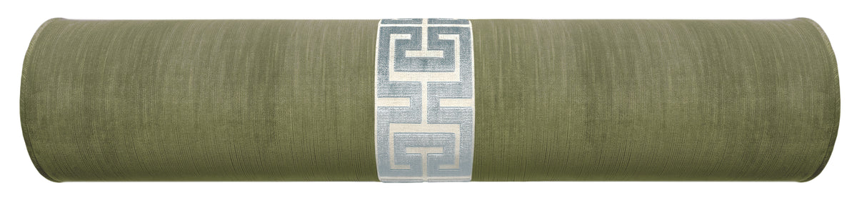 THE BOLSTER :: STRIE VELVET // SPANISH MOSS + GREEK TRIM