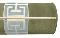 THE BOLSTER :: STRIE VELVET // SPANISH MOSS + GREEK TRIM