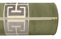 THE BOLSTER :: STRIE VELVET // SPANISH MOSS + GREEK TRIM