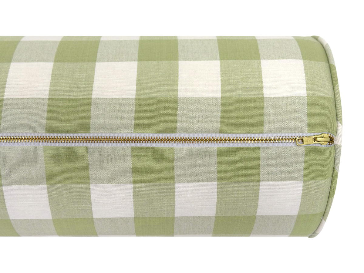 THE BOLSTER :: CHARLESTON CHECK // CELADON