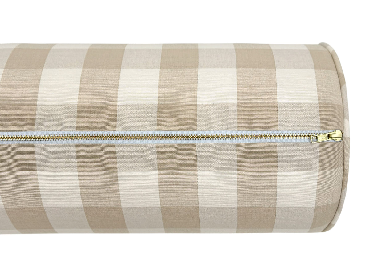 THE BOLSTER :: CHARLESTON CHECK // SAND