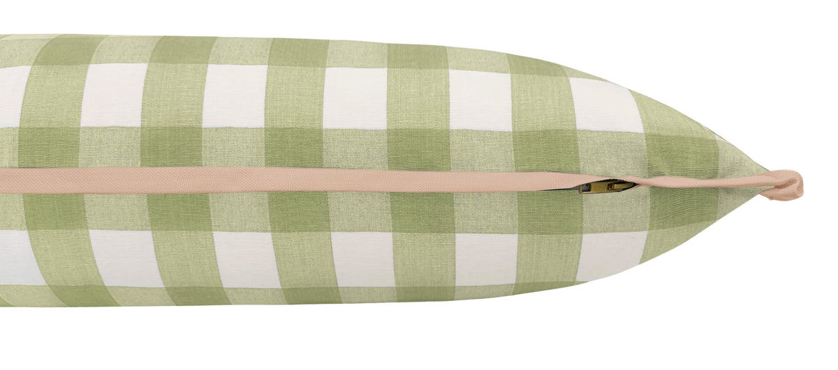 THE XL LUMBAR :: CHARLESTON CHECK // CELADON | LDC