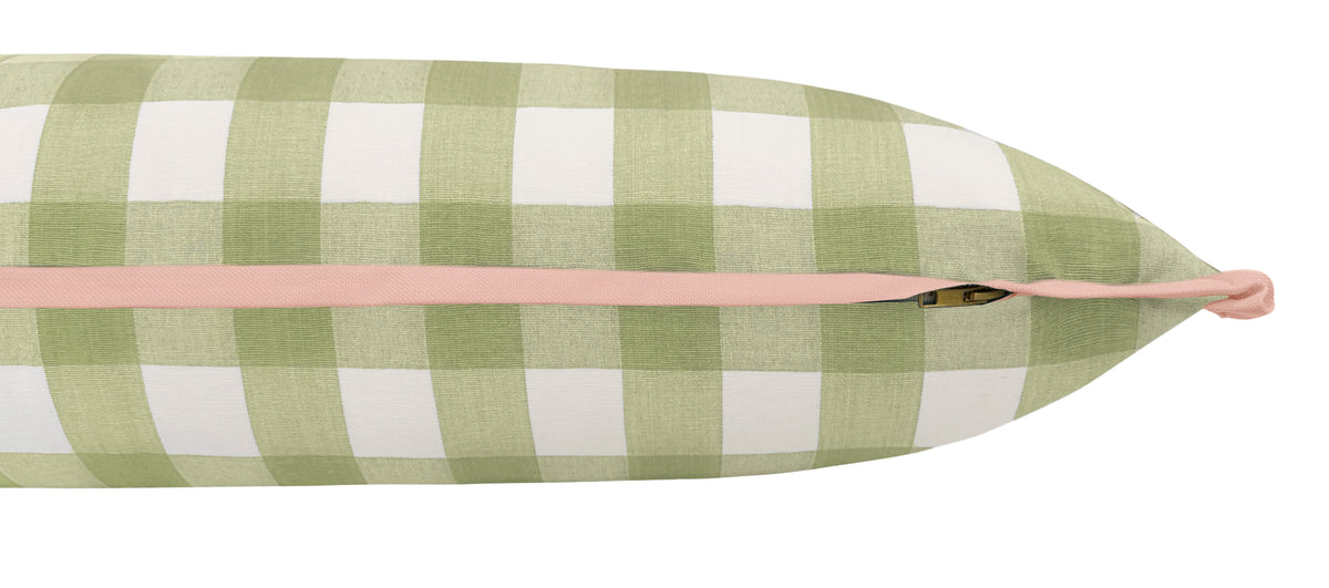 THE XL LUMBAR :: CHARLESTON CHECK // CELADON | LDC