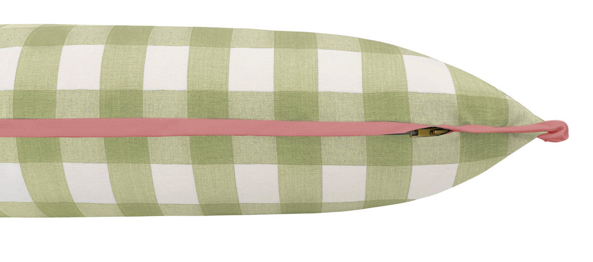 THE XL LUMBAR :: CHARLESTON CHECK // CELADON | LDC