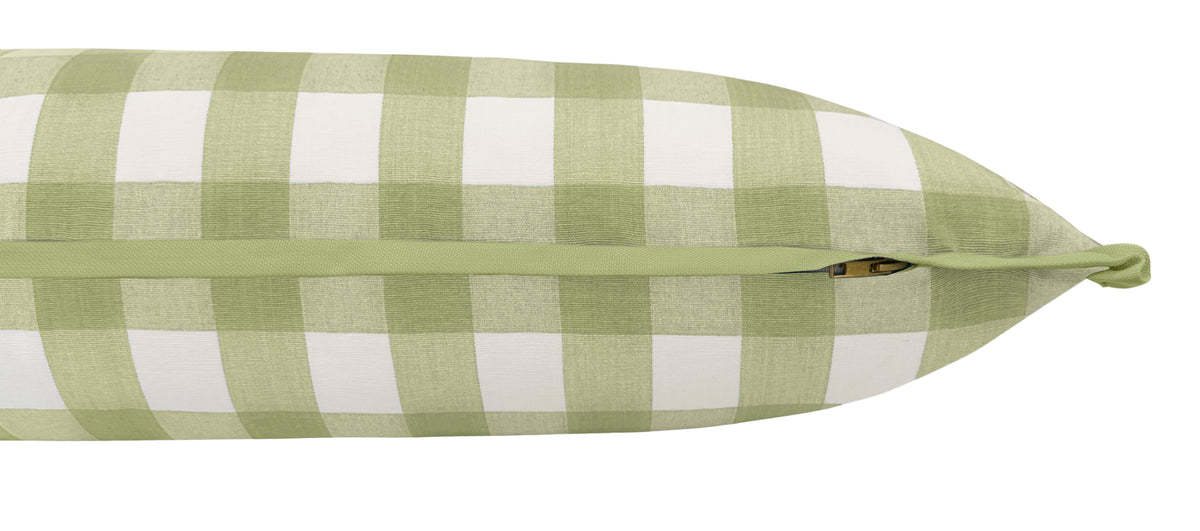 THE XL LUMBAR :: CHARLESTON CHECK // CELADON | LDC