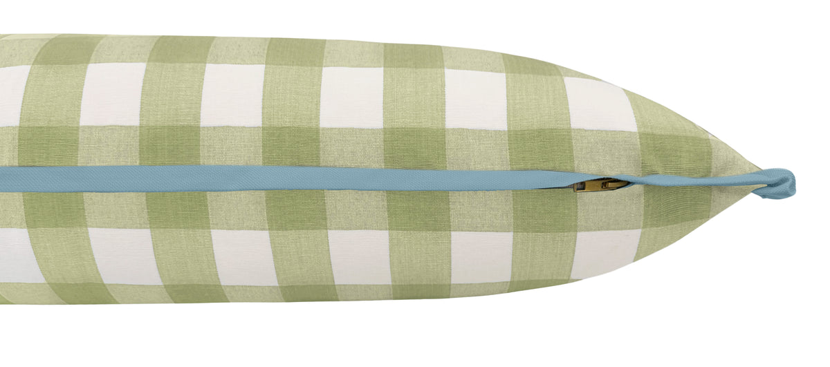 THE XL LUMBAR :: CHARLESTON CHECK // CELADON | LDC