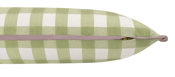 THE XL LUMBAR :: CHARLESTON CHECK // CELADON | LDC