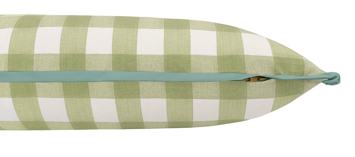 THE XL LUMBAR :: CHARLESTON CHECK // CELADON | LDC