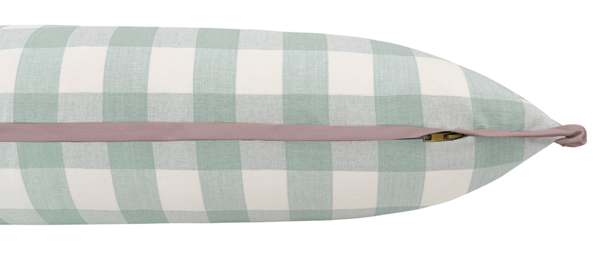 THE XL LUMBAR :: CHARLESTON CHECK // SPA BLUE | LDC