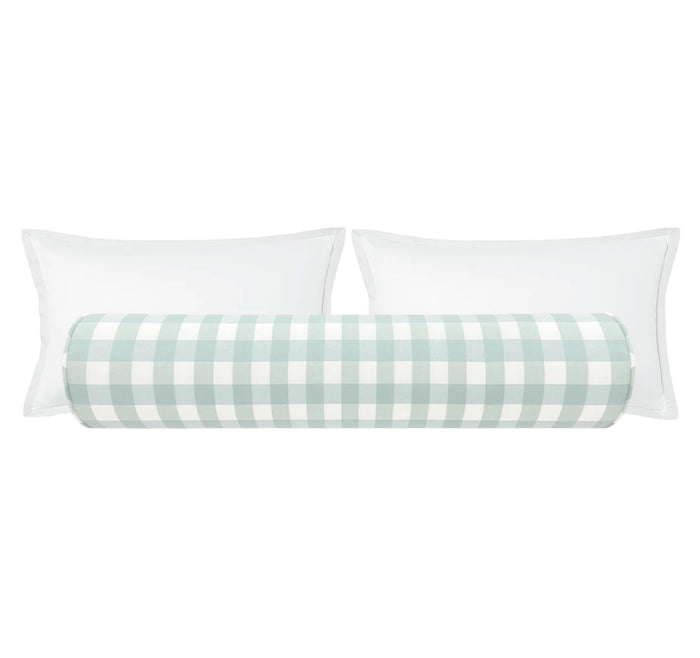 THE BOLSTER :: CHARLESTON CHECK // SPA BLUE