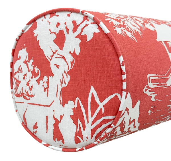 THE BOLSTER :: CHINOIS TOILE // RHUBARB