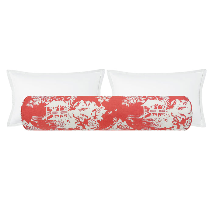 THE BOLSTER :: CHINOIS TOILE // RHUBARB