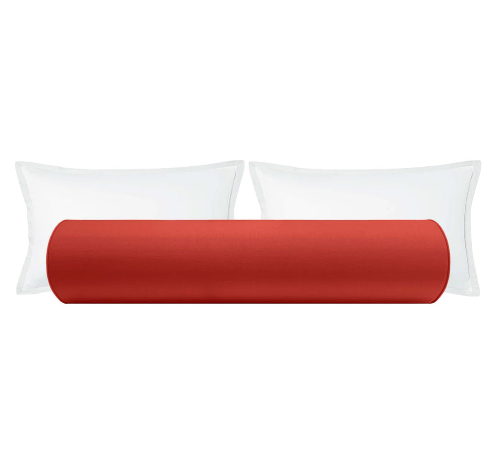 THE BOLSTER :: CLASSIC LINEN // APPLE RED – Little Design Co.