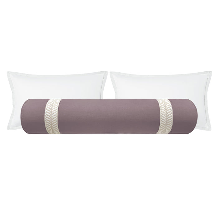 THE BOLSTER :: CLASSIC LINEN // SMOKEY AMETHYST + TRELLIS TRIM // NATURAL