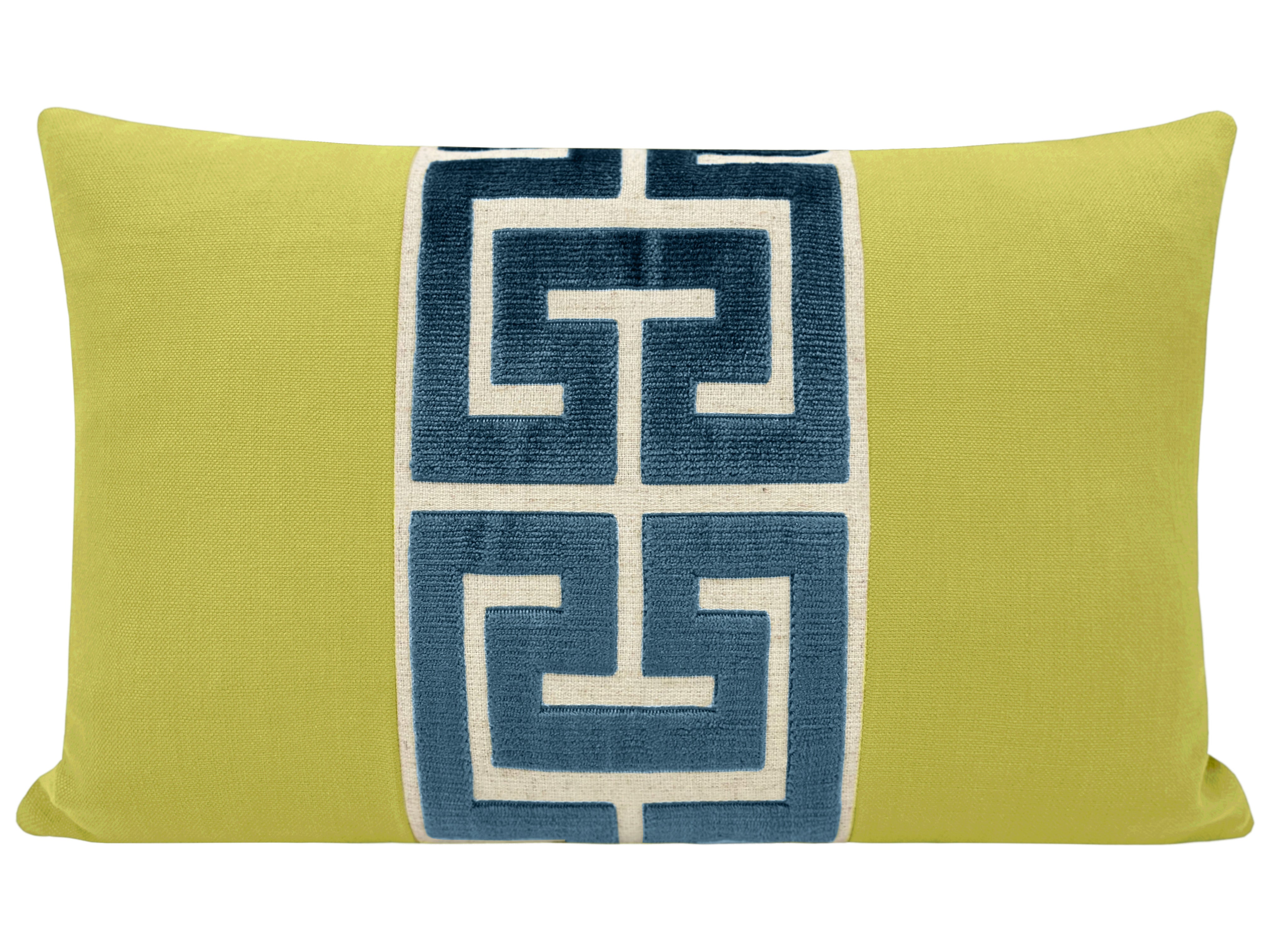 Chartreuse lumbar clearance pillow