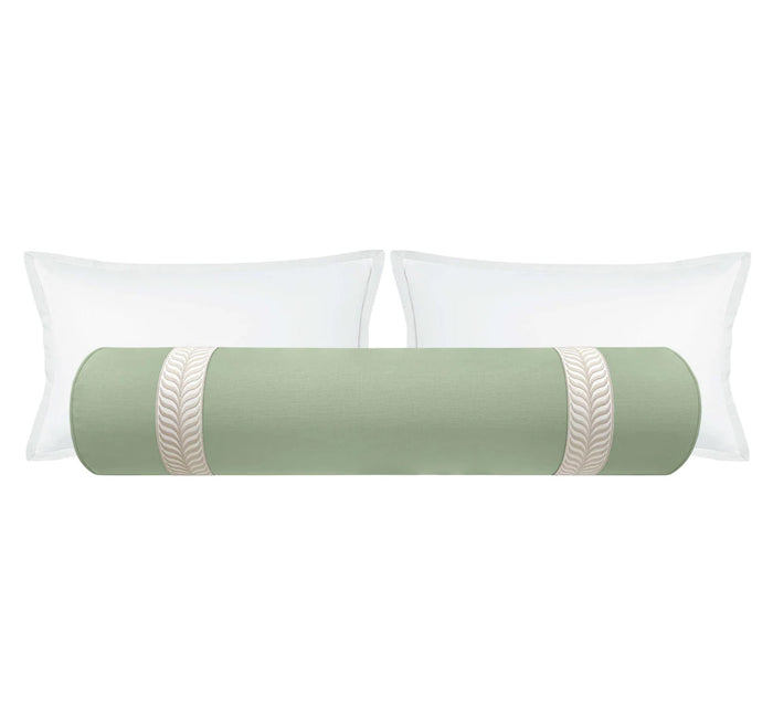 THE BOLSTER :: CLASSIC LINEN // EUCALYPTUS + TRELLIS TRIM // NATURAL