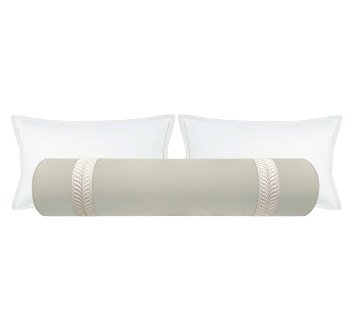 THE BOLSTER :: CLASSIC LINEN // DOVE GREY + TRELLIS TRIM // NATURAL