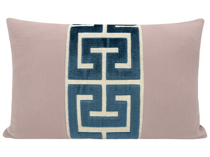 THE LITTLE LUMBAR :: CLASSIC LINEN // LILAC + NAVY GREEK TRIM