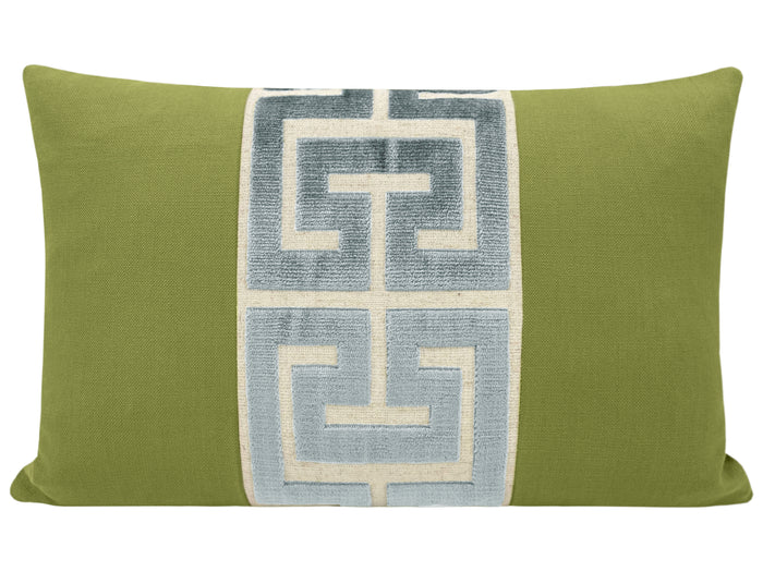 THE LITTLE LUMBAR :: CLASSIC LINEN // OLIVE + DELFT GREEK TRIM