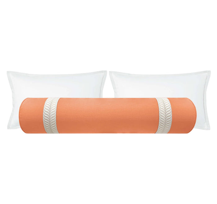 THE BOLSTER :: CLASSIC LINEN // PERSIMMON + TRELLIS TRIM // NATURAL