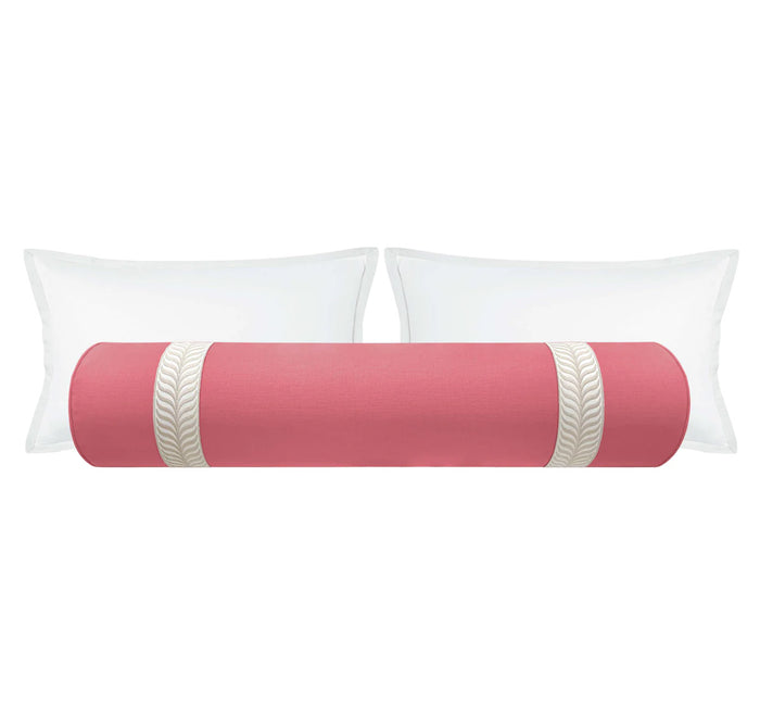 THE BOLSTER :: CLASSIC LINEN // ROSÉ PINK + TRELLIS TRIM // NATURAL