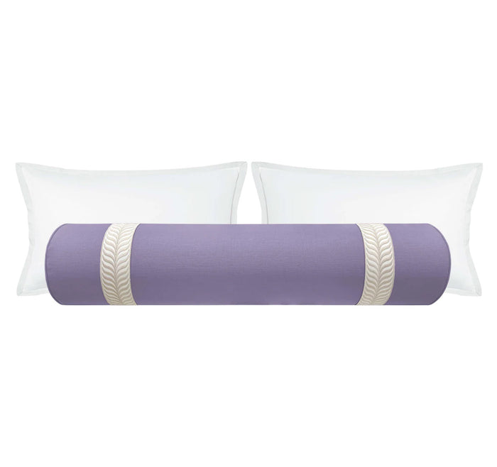 THE BOLSTER :: CLASSIC LINEN // WISTERIA + TRELLIS TRIM // NATURAL