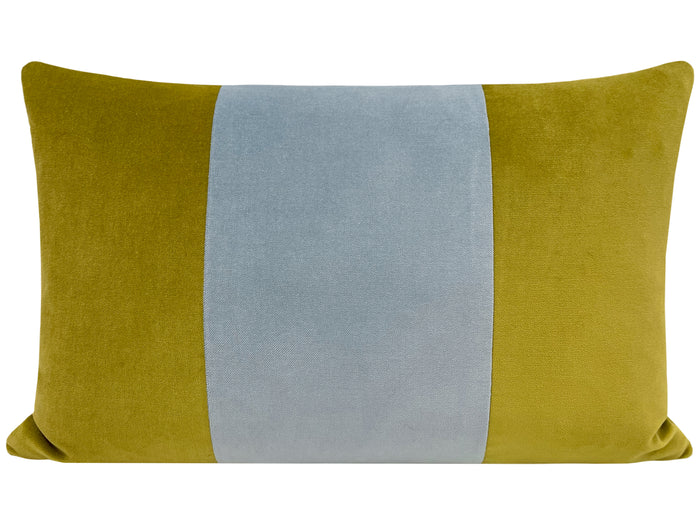 THE LITTLE LUMBAR :: CLASSIC VELVET // CHARTREUSE  + POWDER BLUE