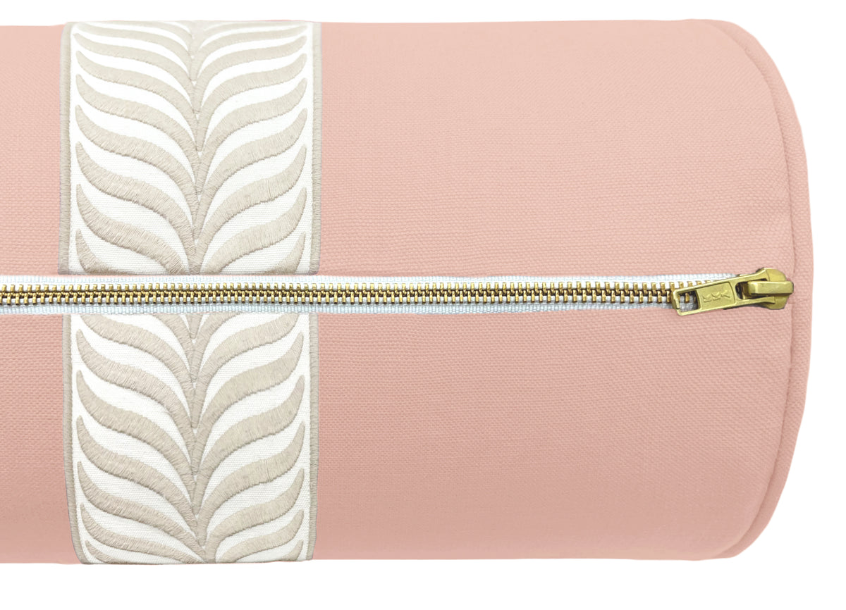 THE BOLSTER :: CLASSIC LINEN // BLUSH + TRELLIS TRIM // NATURAL