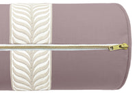 THE BOLSTER :: CLASSIC LINEN // SMOKEY LAVENDER + TRELLIS TRIM // NATURAL