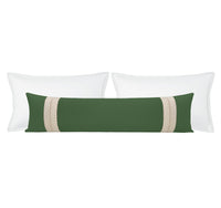THE XL LUMBAR :: CLASSIC LINEN // BASIL + TRELLIS TRIM // NATURAL