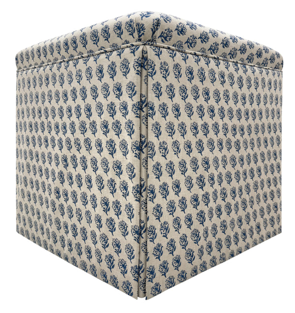 THE SKIRTED OTTOMAN :: DANDY BLOCK PRINT