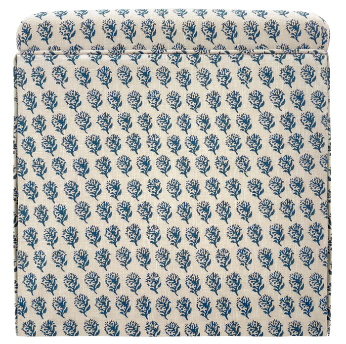 THE SKIRTED OTTOMAN :: DANDY BLOCK PRINT