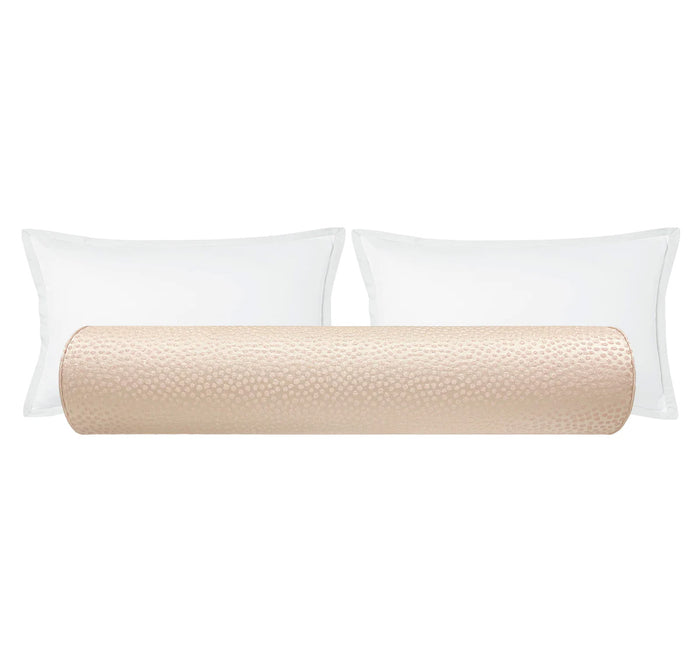 FINAL SALE : THE BOLSTER :: 9" X 48" DOROTHY FAUX SILK // BLUSH