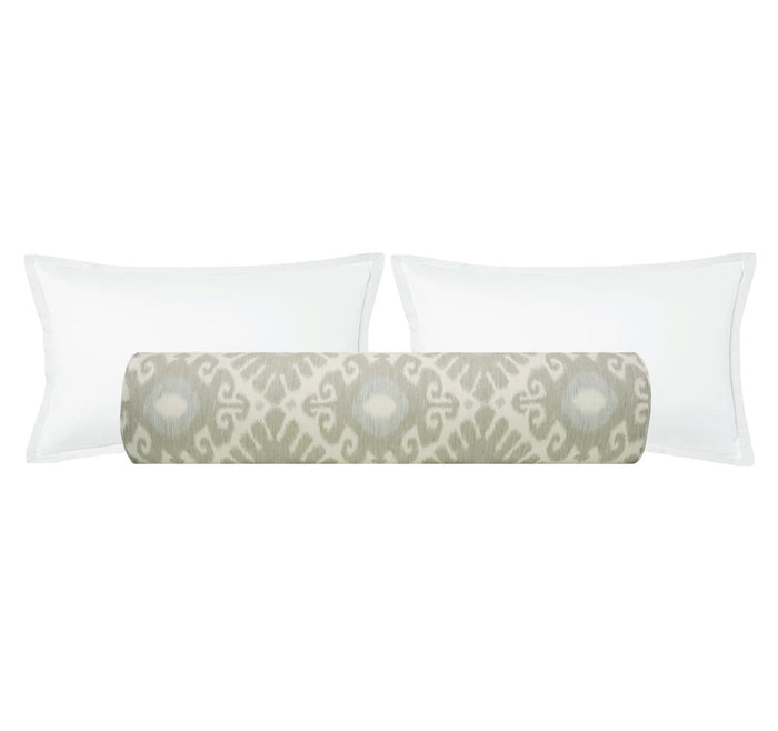 THE BOLSTER :: EAST HAMPTON IKAT // STONE