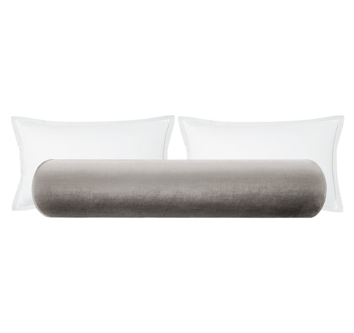 THE BOLSTER :: FAUX SILK VELVET // CHROME