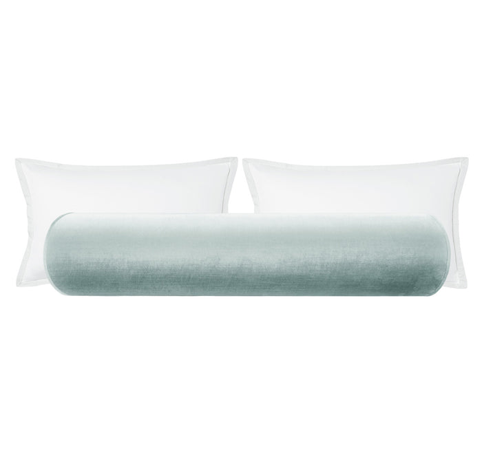 THE BOLSTER :: FAUX SILK VELVET // MINERAL