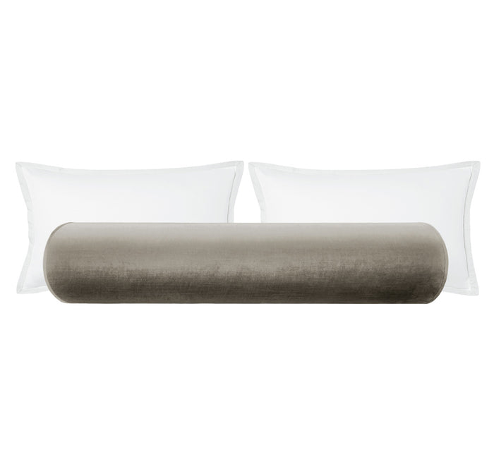 THE BOLSTER :: FAUX SILK VELVET // QUARTZ