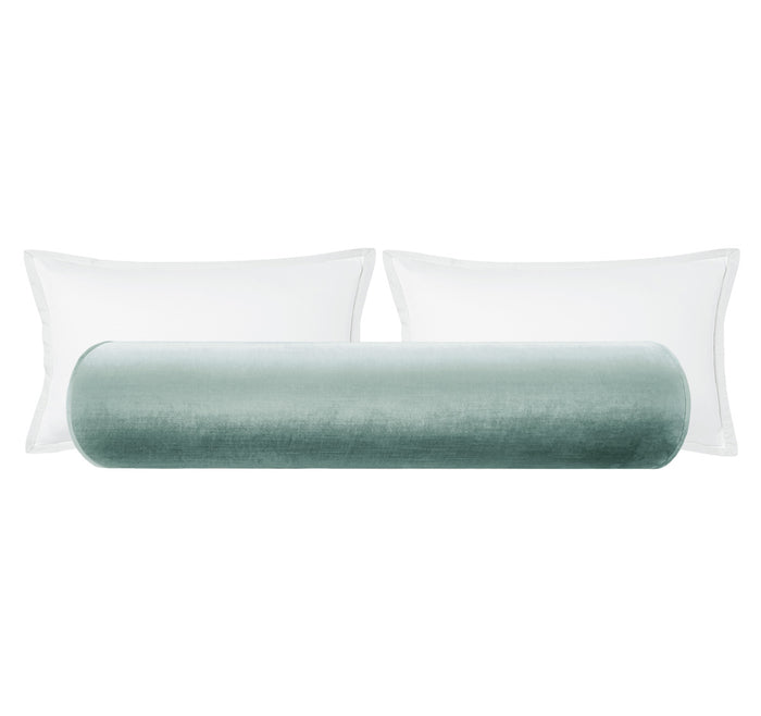 THE BOLSTER :: FAUX SILK VELVET // TURKISH BLUE