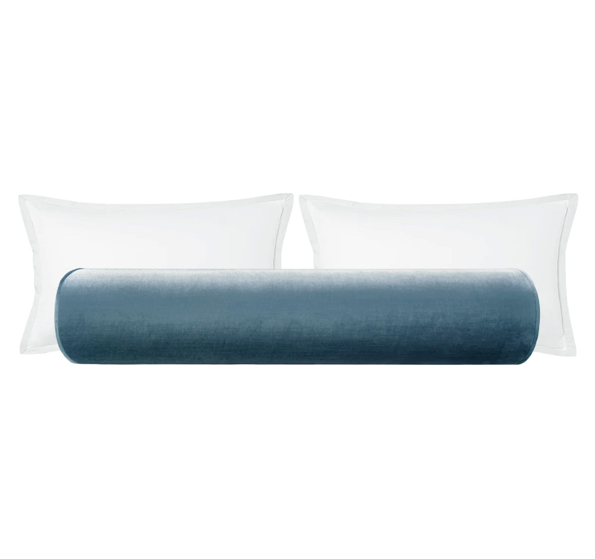 THE BOLSTER :: FAUX SILK VELVET // FRENCH BLUE