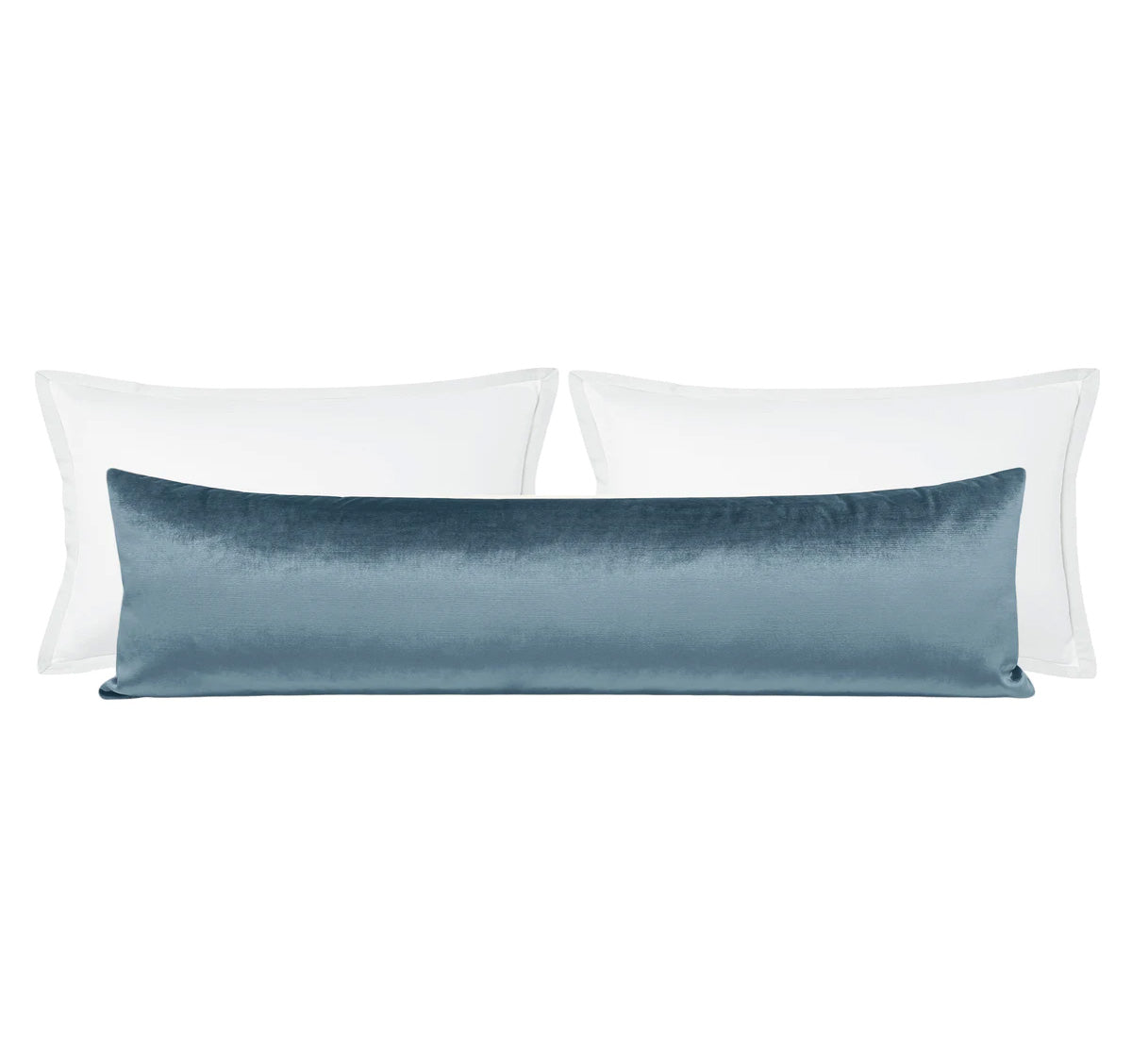 THE XL LUMBAR :: FAUX SILK VELVET // FRENCH BLUE