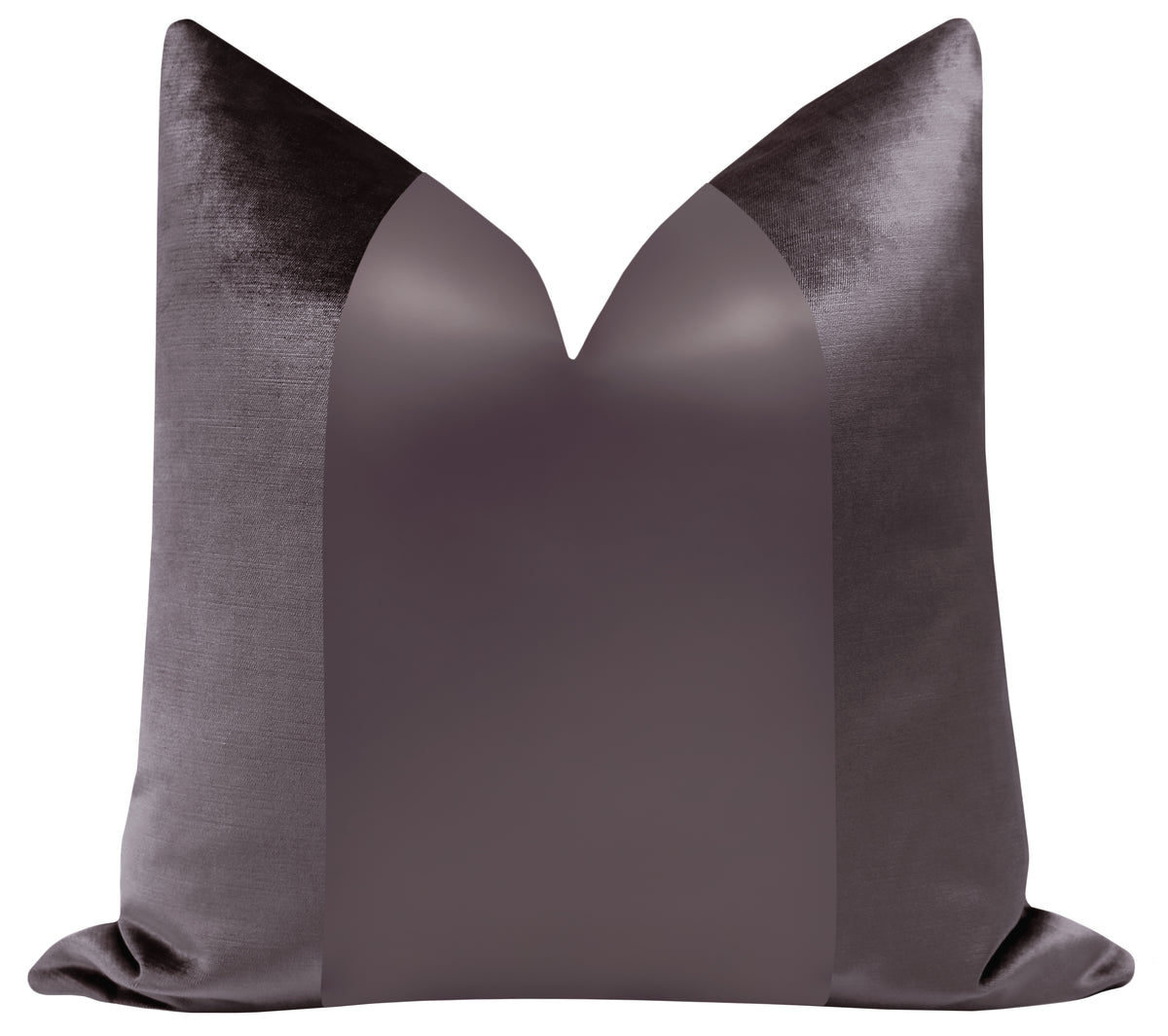 FINAL SALE : MONOCHROMATIC :: 20" X 20" FAUX SILK VELVET // SMOKEY AMETHYST COVER