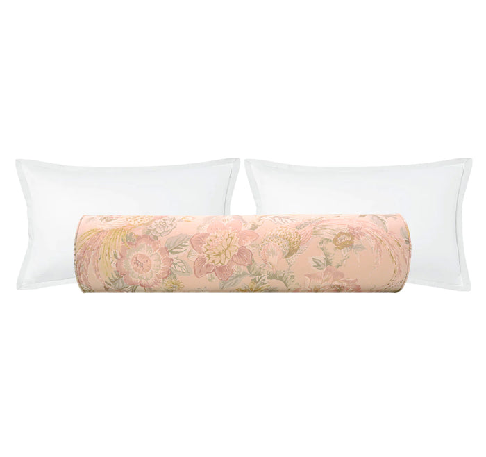 THE BOLSTER :: FLORAL AVIARY PRINT // BLUSH