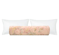 FINAL SALE : THE BOLSTER :: 9" X 36" FLORAL AVIARY PRINT // BLUSH