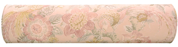 FINAL SALE : THE BOLSTER :: 9" X 36" FLORAL AVIARY PRINT // BLUSH