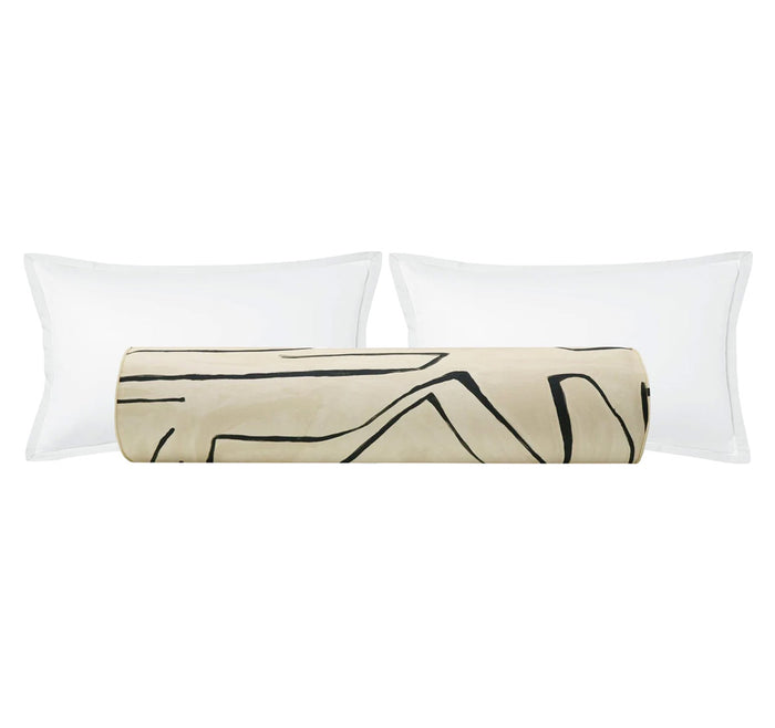 THE BOLSTER :: GRAFFITO // LINEN + ONYX