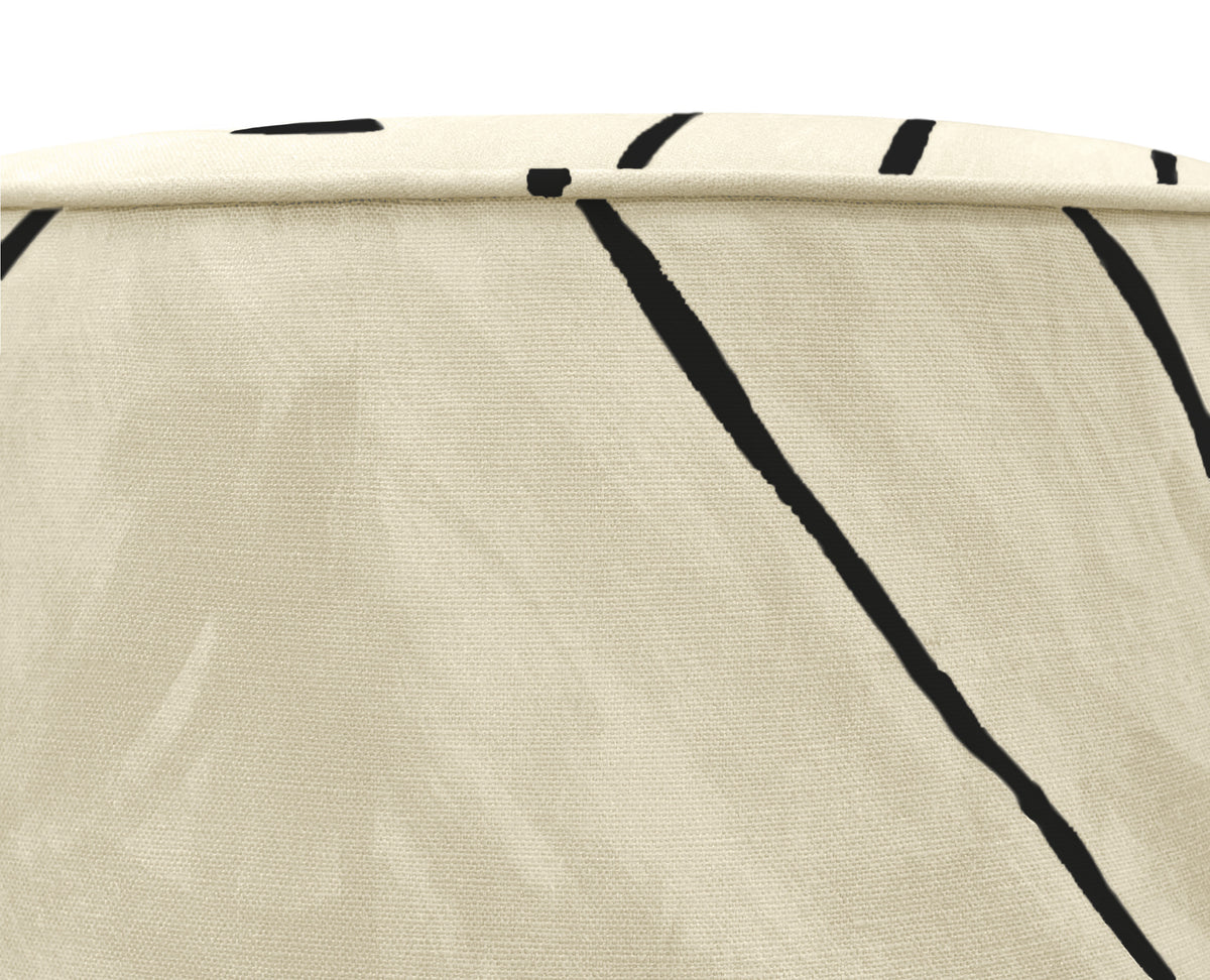 THE TIGHT ROUND OTTOMAN :: GRAFFITO // LINEN + ONYX