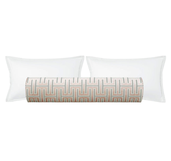 THE BOLSTER :: GRECIAN CUT VELVET // BLUSH